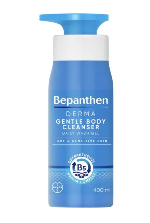 Bepanthen Derma Gentle Body Cleanser غسول للجسم ينظف البشرة بلطف ويحافظ على ترطيبها الطبيعي دون التسبب بالجفاف.