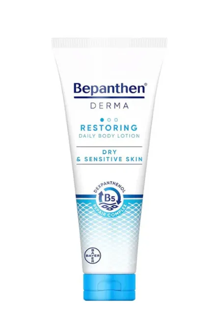 Bepanthen Derma Restoring Daily Body Lotion 200ML لوشن يومي يرطب البشرة الجافة ويعيد نعومتها ويحافظ على حاجزها الطبيعي.