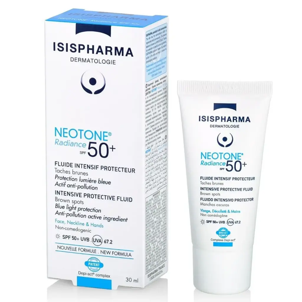 اسيس فارما سائل الحماية المكثف نيوتون راديانس SPF 50+ _ISISPHARMA Neotone Radiance SPF 50+ Intensive Protective Fluid
