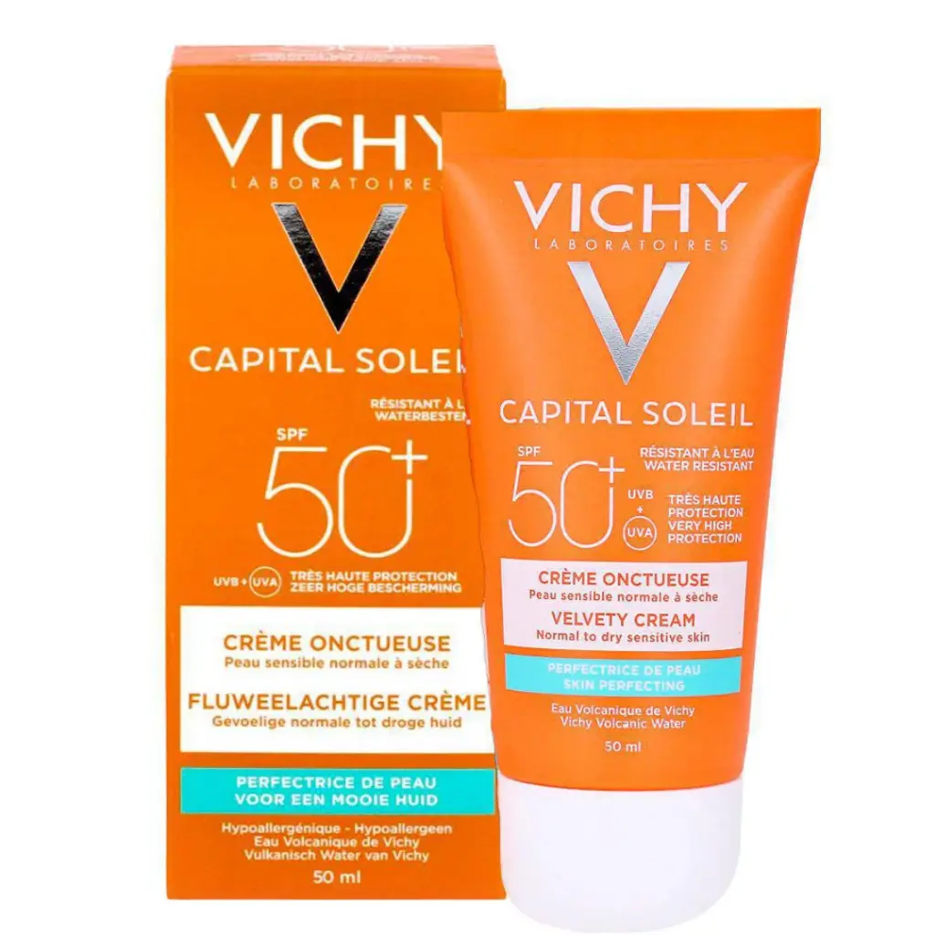  فيشي سائل واقي شمس كابيتال سولي معامل حماية + 50 ، 50مل Vichy Capital Soleil Velvety Sunscreen Cream Spf 50+ 50 ml