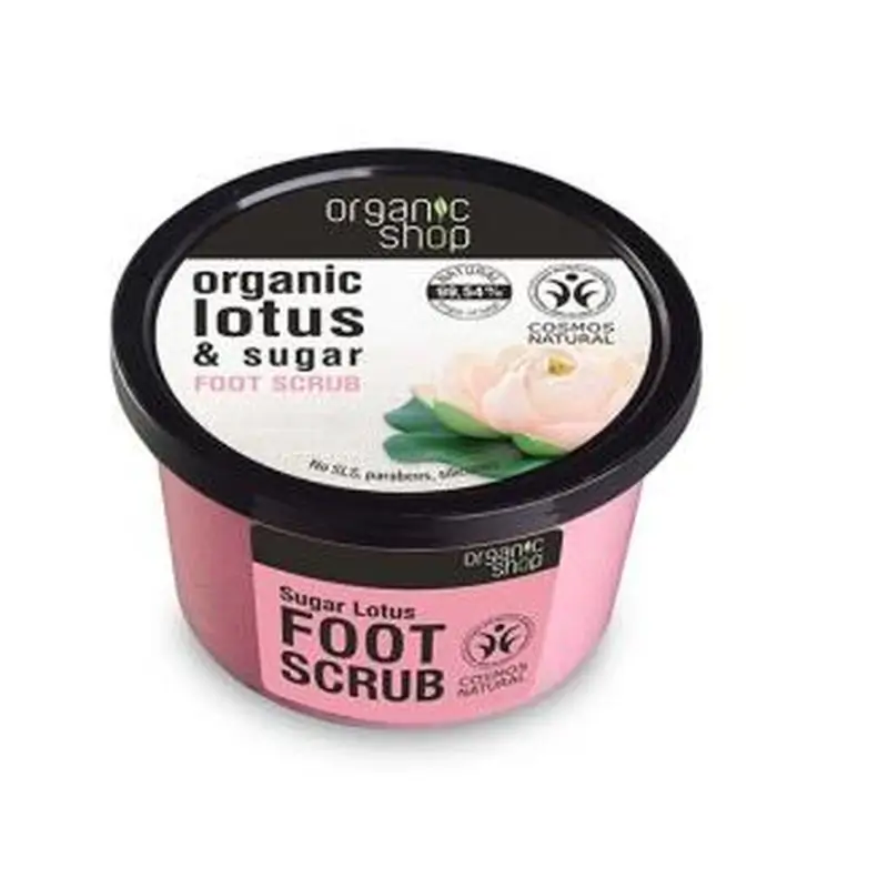 اورجانيك شوب مقشر للقدمين سكر ولوتس، 280 مل  _ ORGANIC SHOP Foot Scrub Sugar & Lotus, 280 ml 