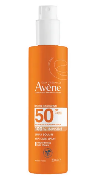 Avène Sunblock Spray SPF50+ 200 ml واقي شمس بخاخ لجميع أنواع البشرة بعامل حماية  (50+ SPF)