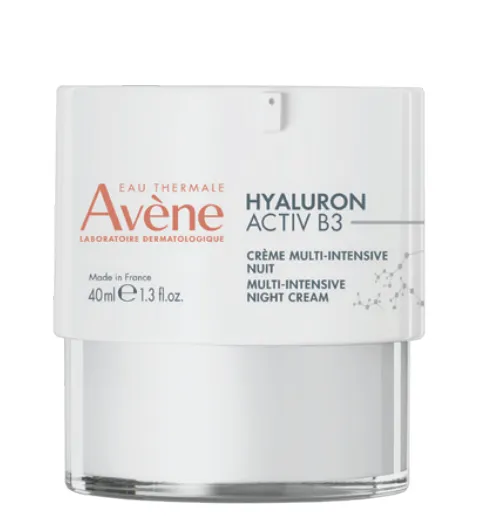 Avene Hyaluron ACTIV B3 night cream 40ml كريم ليلي يعالج التجاعيد العميقة و يحفز انتاج الكولاجين لمنطقة الوجه و الرقبة