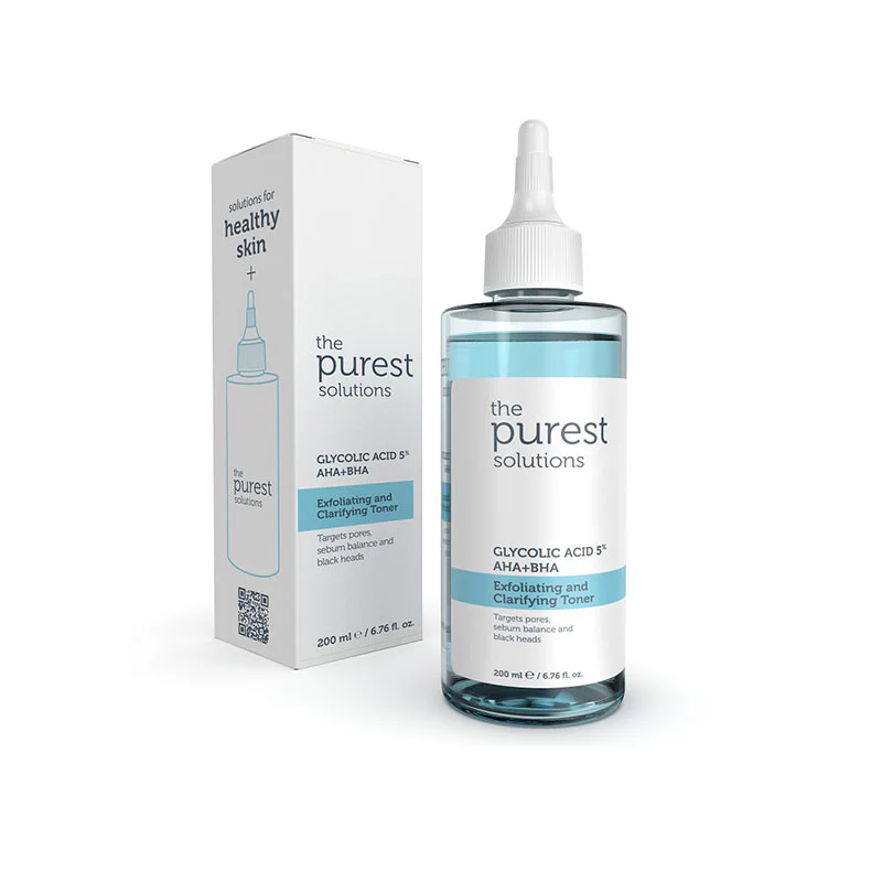 The Purest Solutions Glycolic Acid 5% AHA + BHA Exfoliating Toner-تونر احماض الفواكة من ذا بيورست 