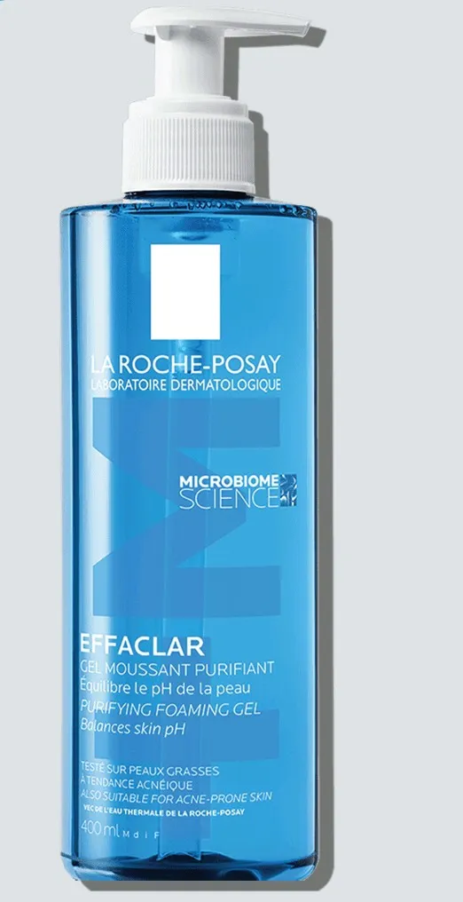 la roche posay Effaclar Purifying Foaming Gel 400ml | الغسول من لاروش بوزيه للبشرة الدهنية والحساسة المعرضة للشوائب.