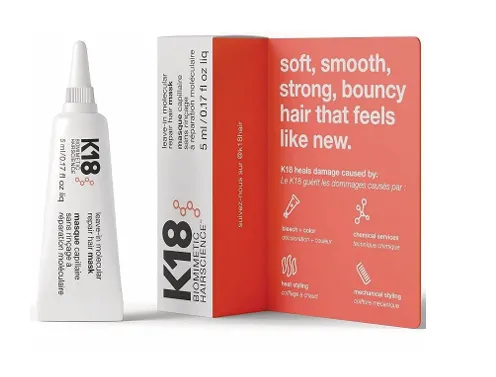 K18 BIOMIMETIC HAIRSCIENCE HAIR MASQUE 5ML | ماسك معالج للشعر 5 مل