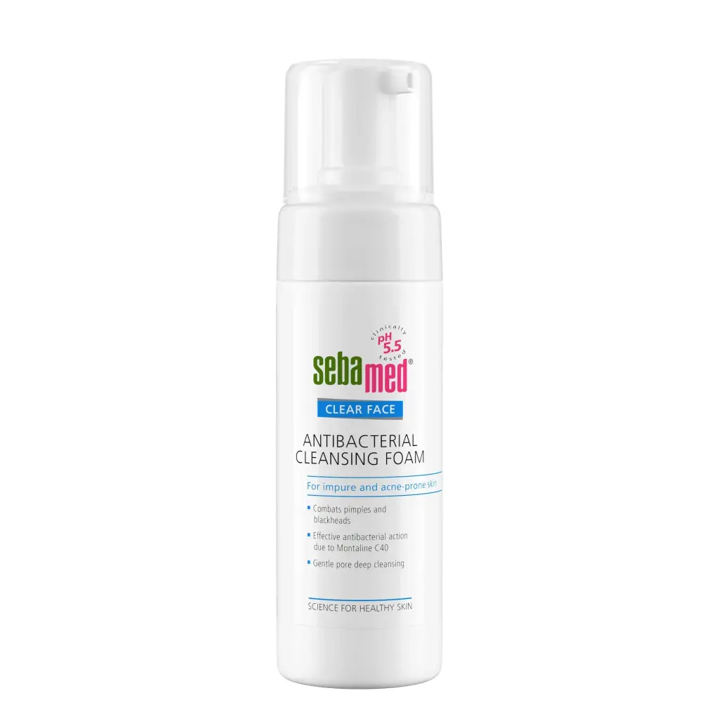 Sebamed Clear Face Antibacterial Cleansing Foam 150 ML -سيباميد غسول رغوة للوجه 