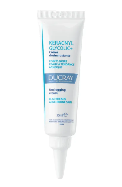 Ducray Keracnyl Glycolic+ Cream 30 ml || كريم مقشر لطيف يساعد على تجديد البشرة وتحسين مظهر المسام والعيوب.