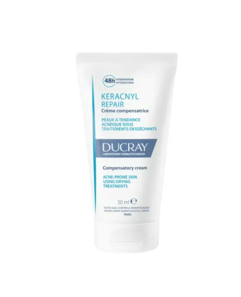 Ducray Keracnyl Repair Cream 50 ml || كريم مرمم للبشرة المتهيجة أو الجافة بسبب علاجات حب الشباب.