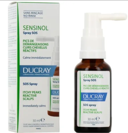 Ducray Sensinol SOS Spray 30 ml || بخاخ سريع المفعول لتهدئة فروة الرأس الحساسة والمتهيجة.
