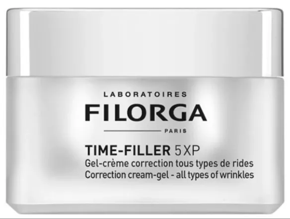 Filorga Time-Filler Gel-Cream 5XP (50 ml) جل كريم مضاد للتجاعيد بتركيبة خفيفة، مناسب للبشرة المختلطة والدهنية.