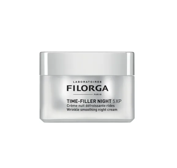 Filorga Time-Filler Night (50 ml) كريم ليلي مصمم للعمل أثناء النوم لتقليل علامات التقدم في السن وتجديد البشرة.