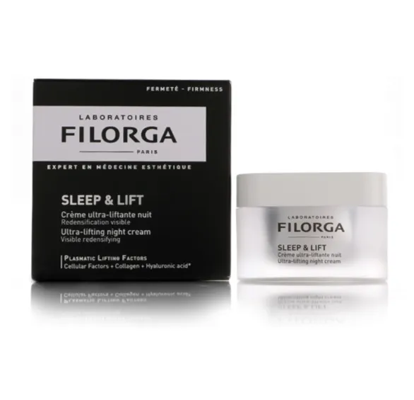 FILORGA Sleep & Lift (Ultra-Lifting Night Cream) 50 ml كريم ليلي مصمم لشد البشرة وتحسين مظهرها أثناء النوم، ليساعد على استعادة التماسك والحيوية.