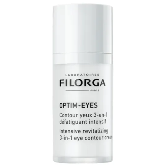 FILORGA OPTIM-EYES (3-in-1 Intensive Eye Contour Cream for Dark Circles and Fatigue Eyes - 15ml) كريم متكامل لمنطقة حول العينين يساعد على تقليل الهالات وعلامات التعب والانتفاخ.