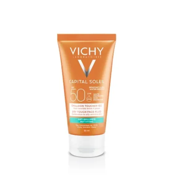 Vichy Capital Soleil CAPITAL SOLEIL DRY TOUCH SPF50+ (50ml) واقي شمس للبشرة الدهنية بلمسة جافة.