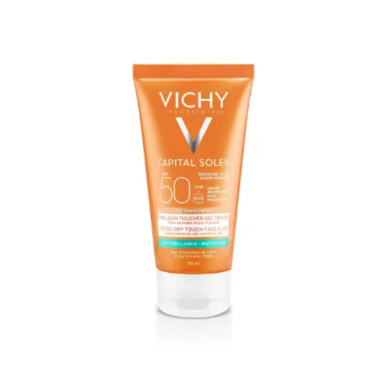 Vichy Capital Soleil CAPITAL SOLEIL DRY TOUCH TINTED SPF50+ (50ml) واقي شمس ملون للبشرة الدهنية.