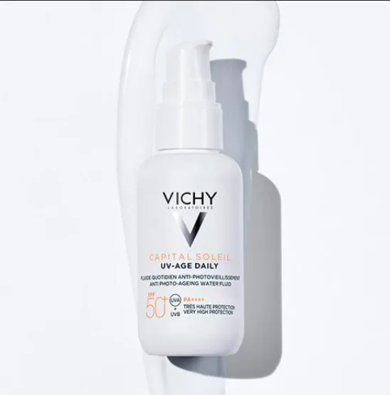 Vichy Capital Soleil CAPITAL SOLEIL UV-AGE DAILY SPF50+ (40ml) واقي شمس يومي مضاد لعلامات التقدم في السن.