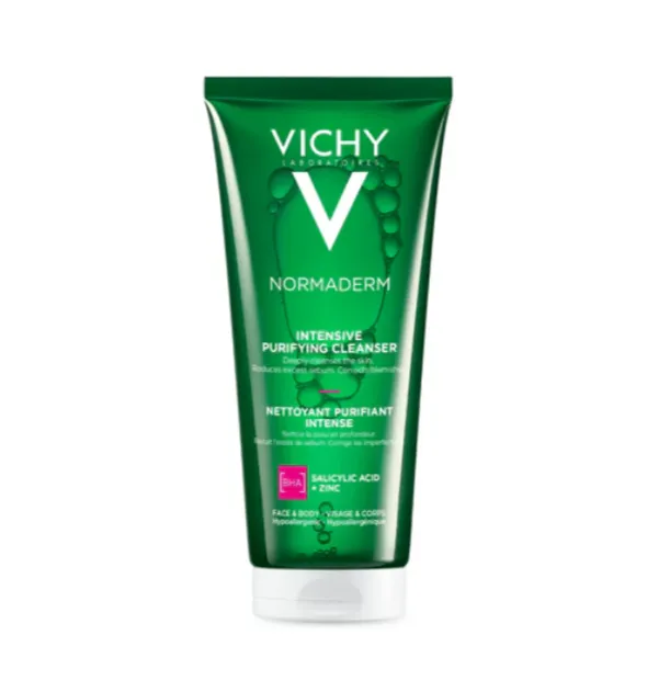Vichy Normaderm NORMADERM INTENSIVE PURIFYING CLEANSER (200ml) غسول للبشرة الدهنية والمعرضة للحبوب.