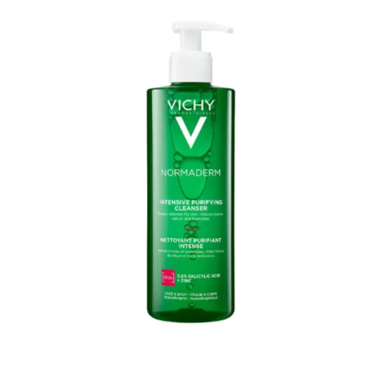 Vichy Normaderm NORMADERM INTENSIVE PURIFYING CLEANSER (400ml) غسول للبشرة الدهنية والمعرضة للحبوب بحجم اقتصادي.