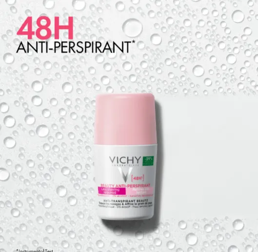 Vichy Deodorants BEAUTY ANTI-PERSPIRANT 48HR (50ml) مزيل تعرق للبشرة الحساسة.