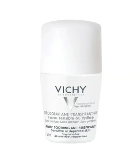 Vichy Deodorants SOOTHING ANTI-PERSPIRANT (50ml) مزيل تعرق مهدئ للبشرة الحساسة.