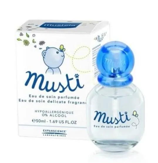 MUSTELA EAU DE SOIN PARFUMÉE (50ml) عطر لطيف للأطفال حديثي الولادة يمنح رائحة منعشة ومريحة.
