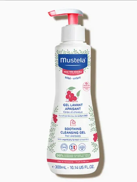 MUSTELA SOOTHING CLEANSING GEL (300ml) جل استحمام لطيف للبشرة والشعر شديدي الحساسية.