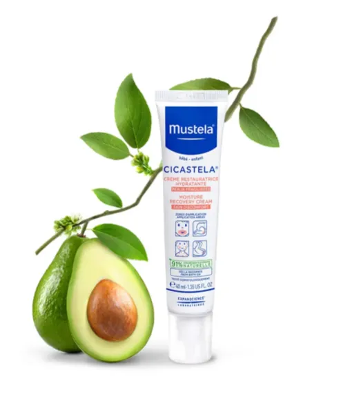 MUSTELA CICASTELA CREAM 40ML كريم مخصص لتهدئة اضطرابات البشرة عند الأطفال والكبار.