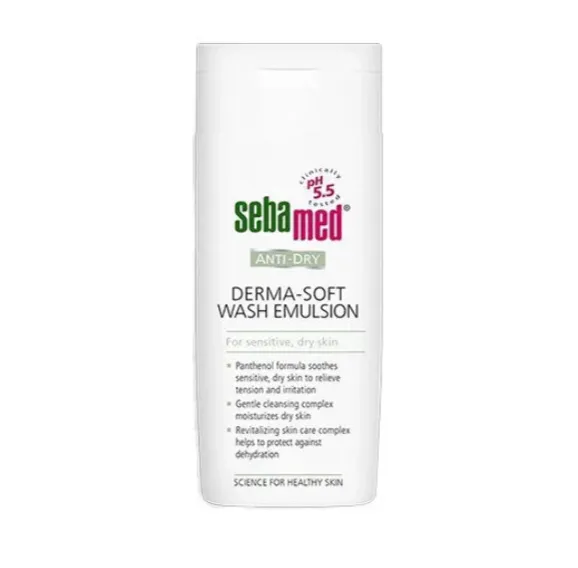 SEBAMED SEBAMED ANTI-DRY DERMA-SOFT WASH EMULSION (200ml) غسول لطيف للبشرة الجافة جداً والحساسة.