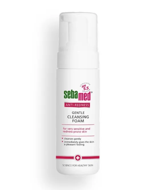 SEBAMED ANTI REDNESS GENTLE CLEANSING FOAM (150ml) رغوة تنظيف لطيفة للبشرة الحساسة والمعرضة للاحمرار.