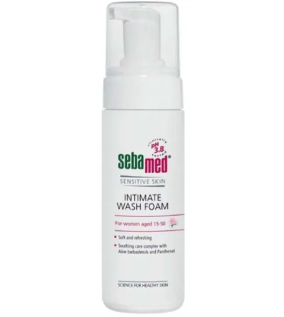 SEBAMED INTIMATE WASH FOAM pH 3.8 (150ml) غسول رغوي للمناطق الحساسة بتركيبة لطيفة وسهلة الاستخدام.