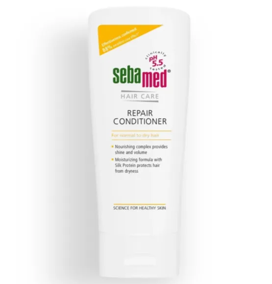 SEBAMED REPAIR CONDITIONER (200ml) بلسم مغذٍ للشعر التالف يساعد على استعادة نعومته وسهولة تصفيفه.