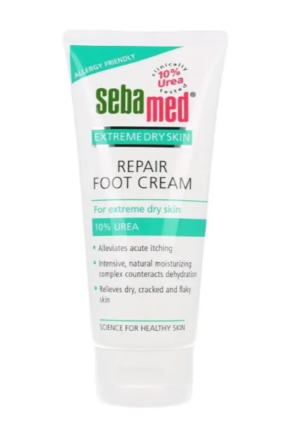 SEBAMED EXTREME DRY SKIN REPAIR FOOT CREAM 10% UREA (100ml) كريم للقدمين بتركيبة غنية باليوريا لترطيب البشرة الجافة والمتشققة.
