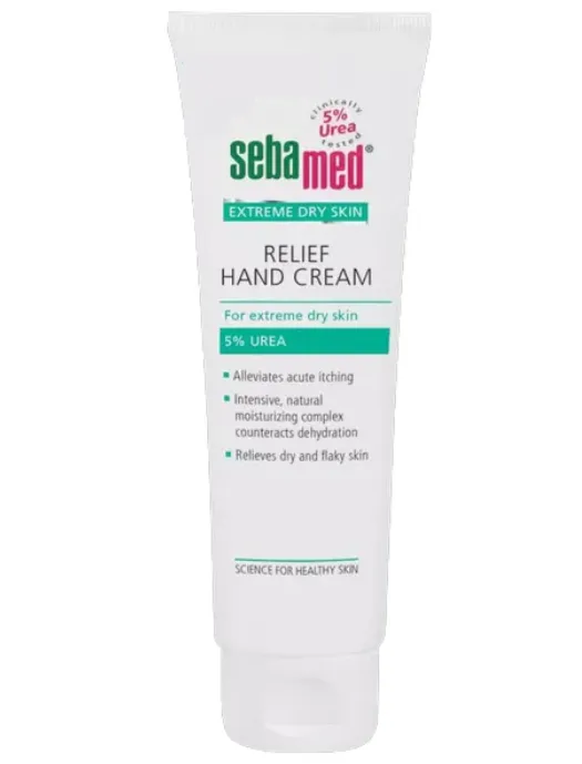 SEBAMEDB UREA RELIEF HAND CREAM 5% (75ml) كريم لليدين يحتوي على 5% يوريا للعناية باليدين الجافتين.