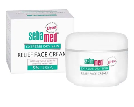 SEBAMED EXTREME DRY SKIN RELIEF FACE CREAM 5% UREA (50ml) كريم مرطب للوجه للبشرة الجافة جداً والحساسة.