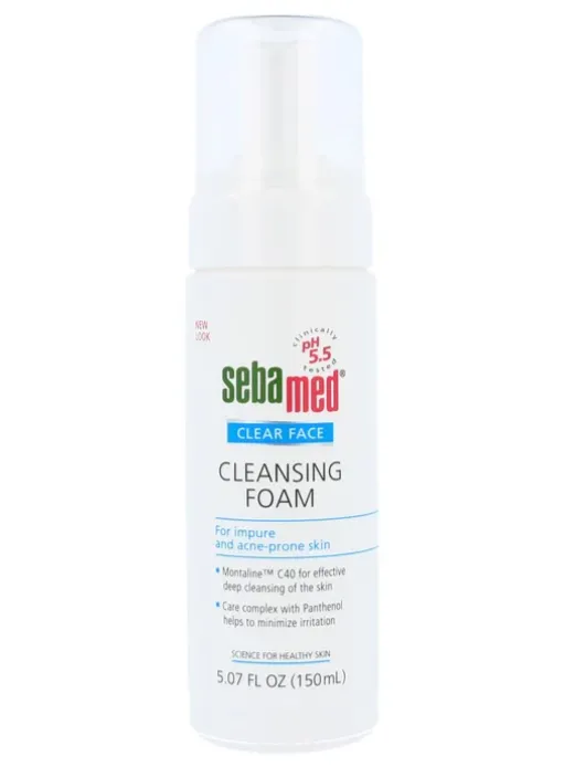 SEBAMED CLEAR FACE CLEANSING FOAM (150ml) رغوة تنظيف للبشرة الدهنية والمعرضة للحبوب.
