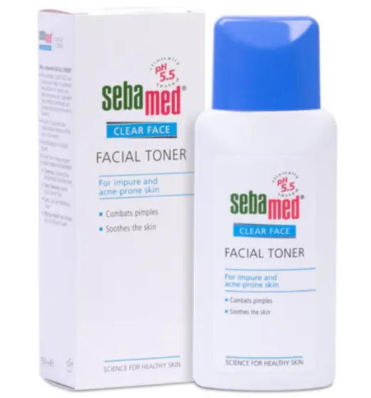 SEBAMED CLEAR FACE DEEP CLEANSING FACIAL TONER (150ml) تونر منظف للبشرة الدهنية يساعد على تنقية البشرة بعد الغسول.