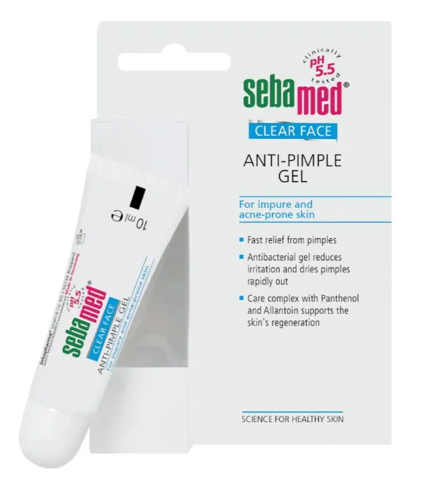 SEBAMED CLEAR FACE ANTI-PIMPLE GEL (10ml) جل موضعي للحبوب يساعد على تقليل مظهر البثور والشوائب.