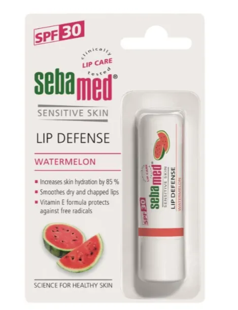 SEBAMED LIP DEFENSE STICK WATERMELON 4.8g مرطب شفاه بنكهة البطيخ للعناية اليومية بالشفاه.