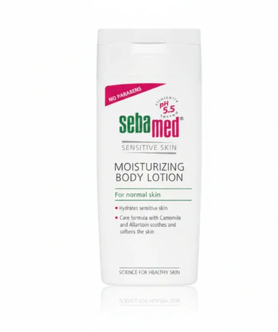 SEBAMED MOISTURIZING BODY LOTION (200ml) لوشن مرطب للجسم يوفر ترطيباً يومياً للبشرة الحساسة والجافة.