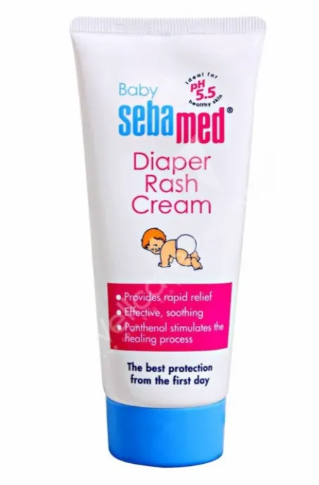 SEBAMED BABY DIAPER RASH CREAM (50ml) كريم حفاضات بحجم عملي للعناية اليومية ببشرة الطفل الحساسة.