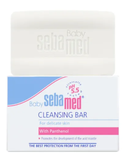 SEBAMED BABY CLEANSING BAR (100g) قطعة تنظيف لطيفة مخصصة لبشرة الأطفال الحساسة.