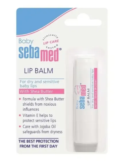 SEBAMED BABY LIP BALM (4.8g) مرطب شفاه للأطفال يساعد على حماية الشفاه من الجفاف والتشقق.