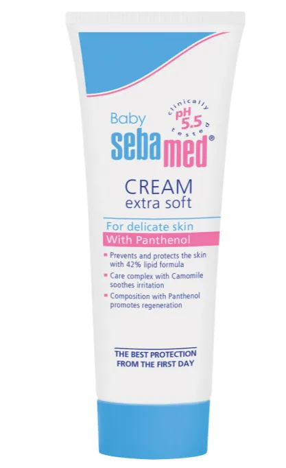 SEBAMED BABY CREAM EXTRA SOFT (50ml) كريم مرطب للأطفال بحجم عملي للاستخدام اليومي.