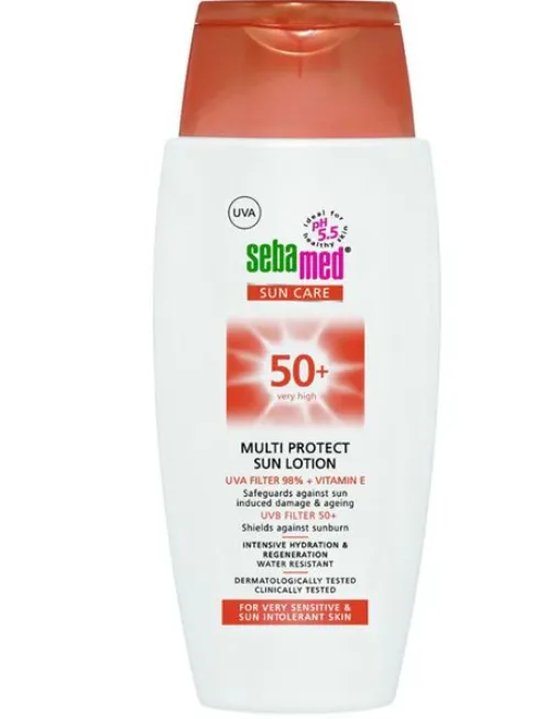 SEBAMED SUN LOTION SPF50+ (150ml) لوشن حماية عالية من الشمس للبشرة الحساسة.