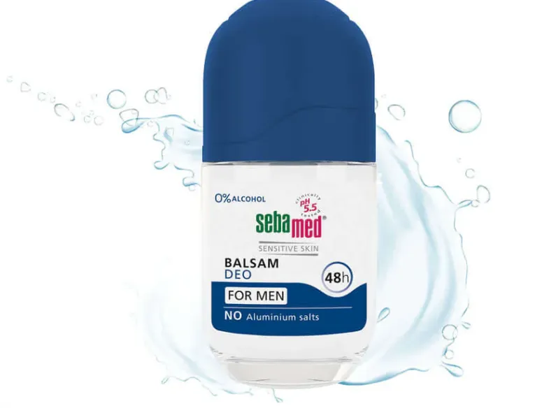 SEBAMED BALSAM DEODORANT SENSITIVE FOR MEN (50ml) مزيل تعرق مخصص للرجال ذوي البشرة الحساسة، يمنح حماية فعالة مع عناية لطيفة بالبشرة.