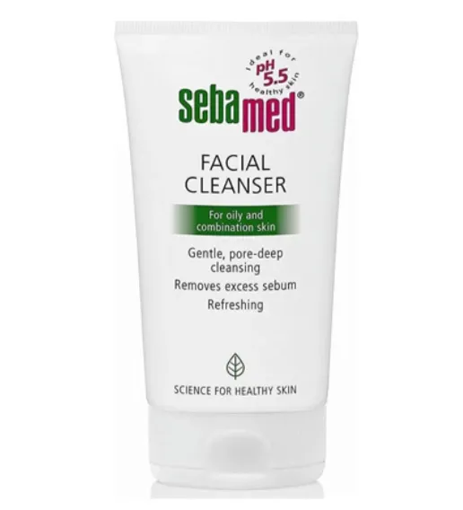 SEBAMED GENTLE FACIAL CLEANSER FOR OILY & COMBINATION SKIN (150ml) منظف وجه لطيف للبشرة الدهنية والمختلطة يساعد على إزالة الشوائب وتنظيف المسام.