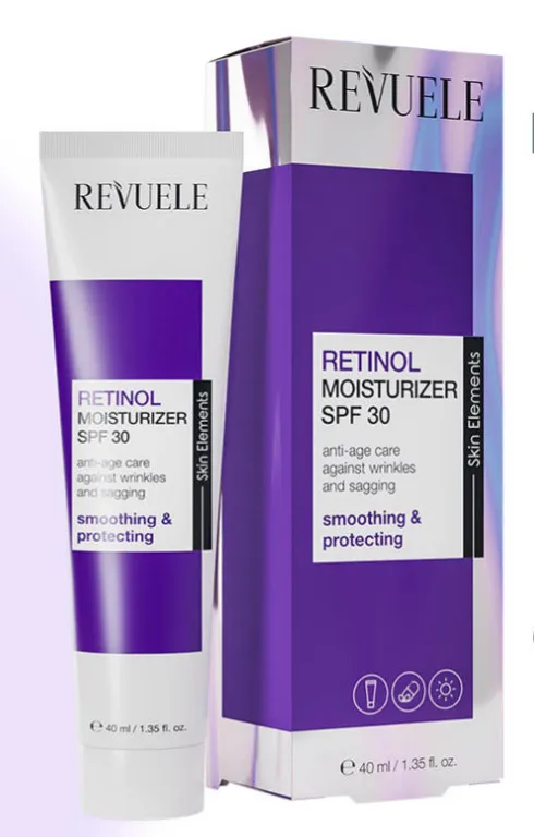 REVUELE RETINOL MOISTURIZER SPF30 (40ml) كريم مرطب بالريتينول مع حماية SPF30 للعناية اليومية بالبشرة.