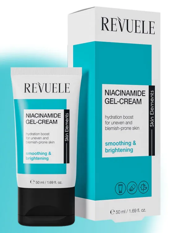 REVUELE NIACINAMIDE GEL-CREAM (50ml) جل كريم خفيف بالنياسيناميد يساعد على ترطيب البشرة وتحسين مظهرها دون إحساس دهني.
