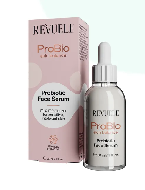 REVUELE PROBIO SKIN BALANCE PROBIOTIC FACE SERUM (30ml) سيروم بروبيوتيك للبشرة الحساسة يساعد على ترطيب البشرة وتعزيز توازنها الطبيعي.